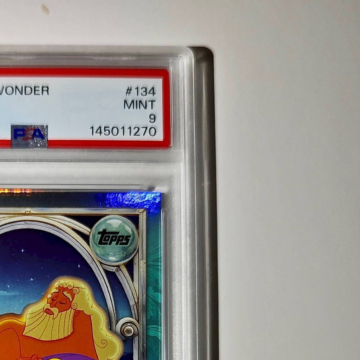 Zeus 2025 Topps Disney Wonder #134 Diamond Card Hercules PSA  PSA 9