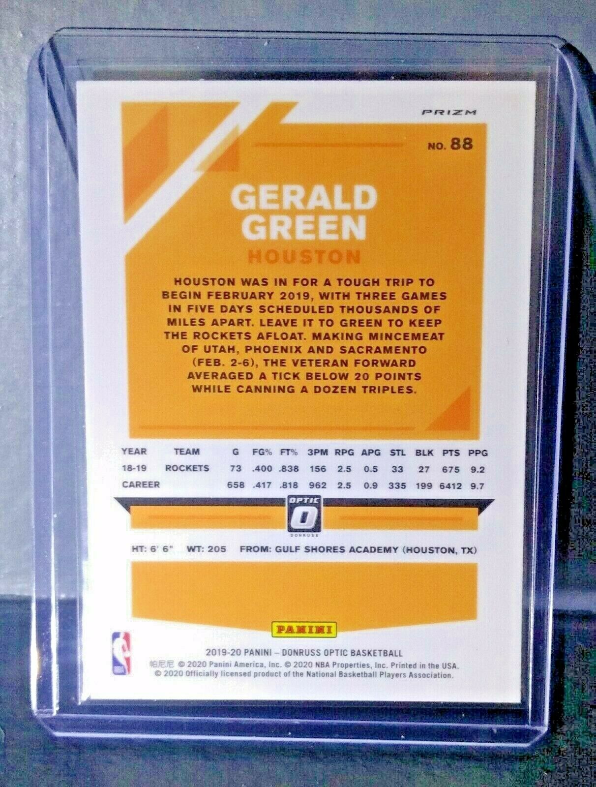 Gerald Green 2019-20 Panini Donruss Optic Prizm #88 Basketball Card