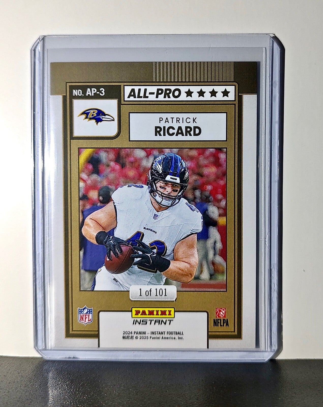 Patrick Ricard 2024 All-Pro Panini NFL #3 Football Card Ravens 1 of 101