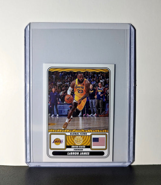LeBron James Global Icons 2024-25 Panini NBA #77 Sticker Card Los Angeles Lakers