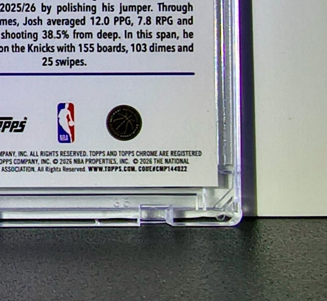 Josh Hart 2025-26 NBA Topps Chrome Update #72 RayWave Refractor Card NY Knicks
