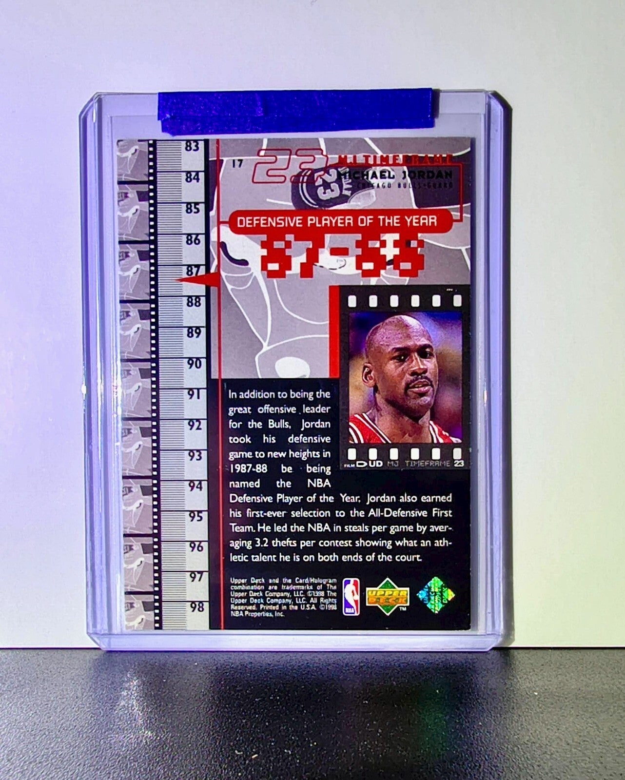 Michael Jordan 1998-99 Upper Deck MJ Timeframe #17 Basketball Card Chicago Bulls