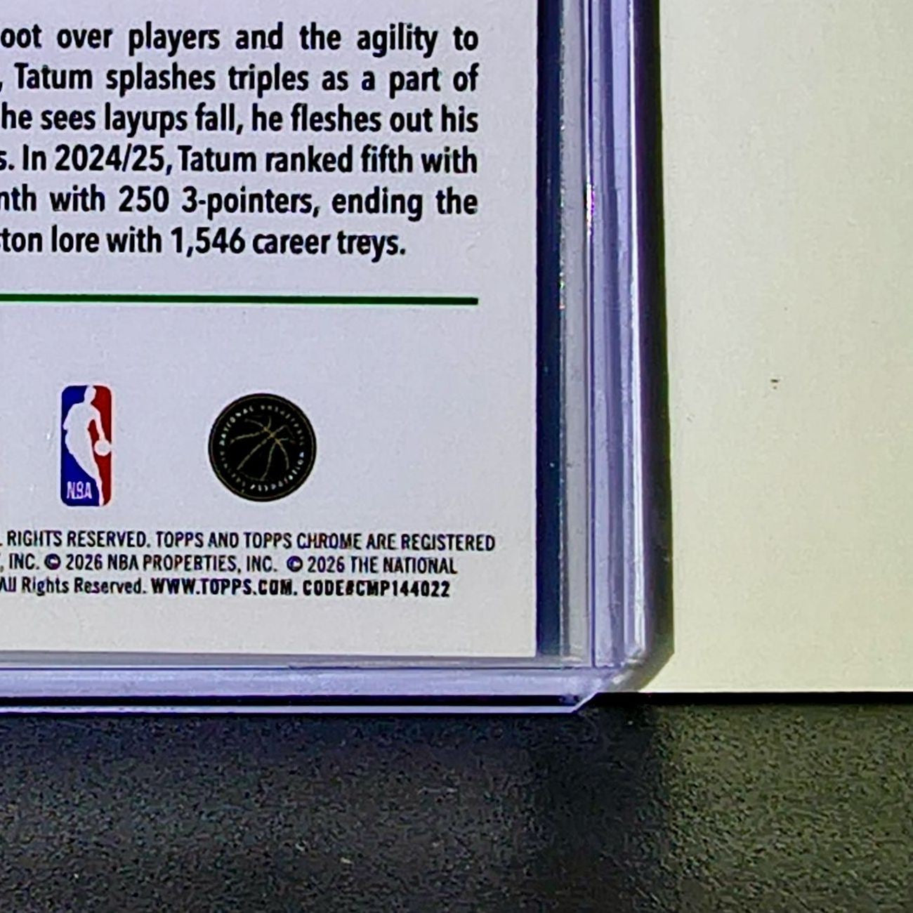 Jayson Tatum 2025-26 NBA Topps Chrome Update #8 Basketball Card Boston Celtics