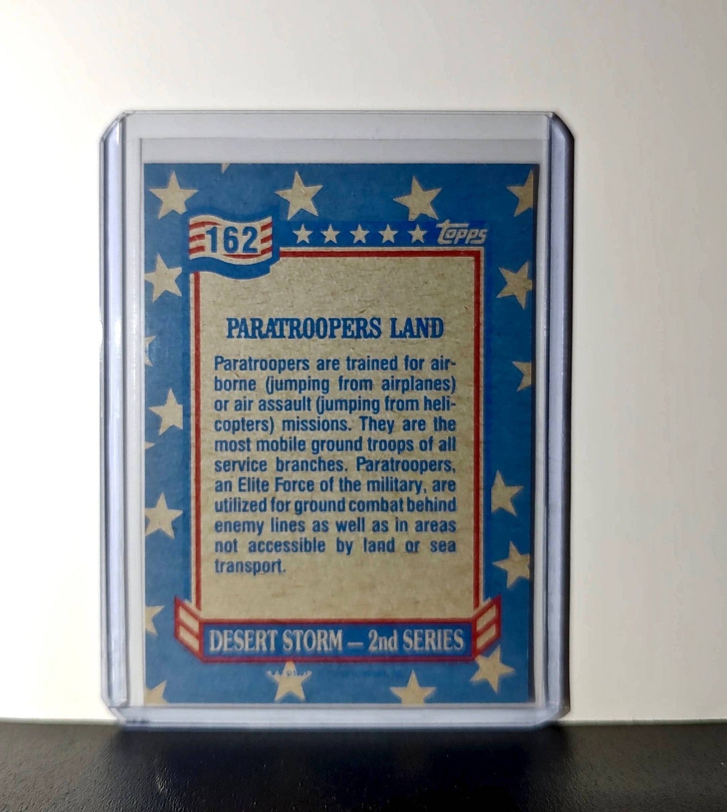Paratroopers Land 1991 Topps Desert Storm #162 Card
