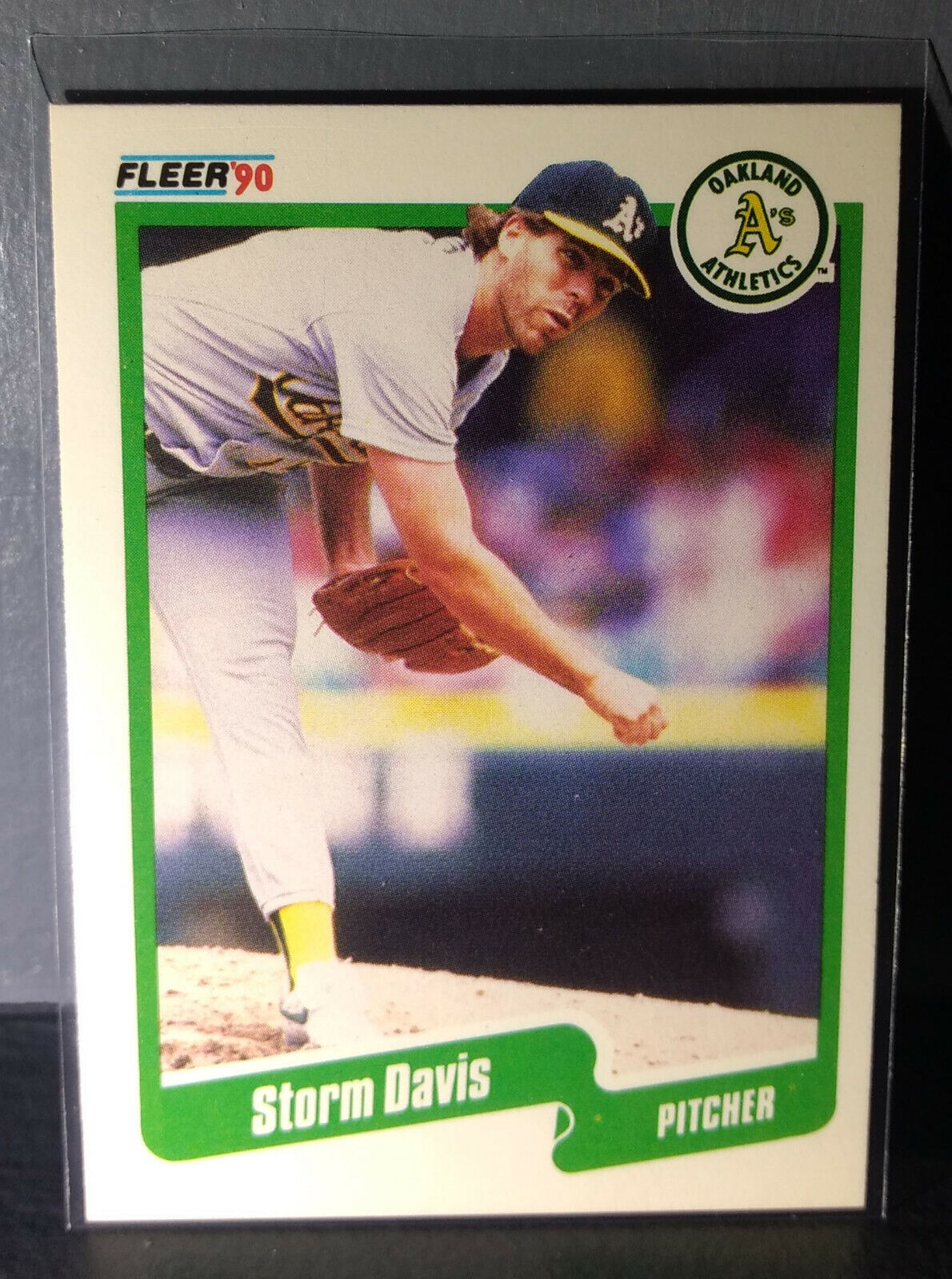 1990 Storm Davis Fleer Baseball Card #5