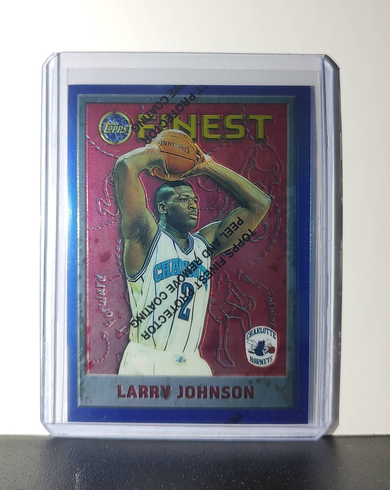 Larry Johnson 1995-96 Topps Finest NBA #233 Card Hornets