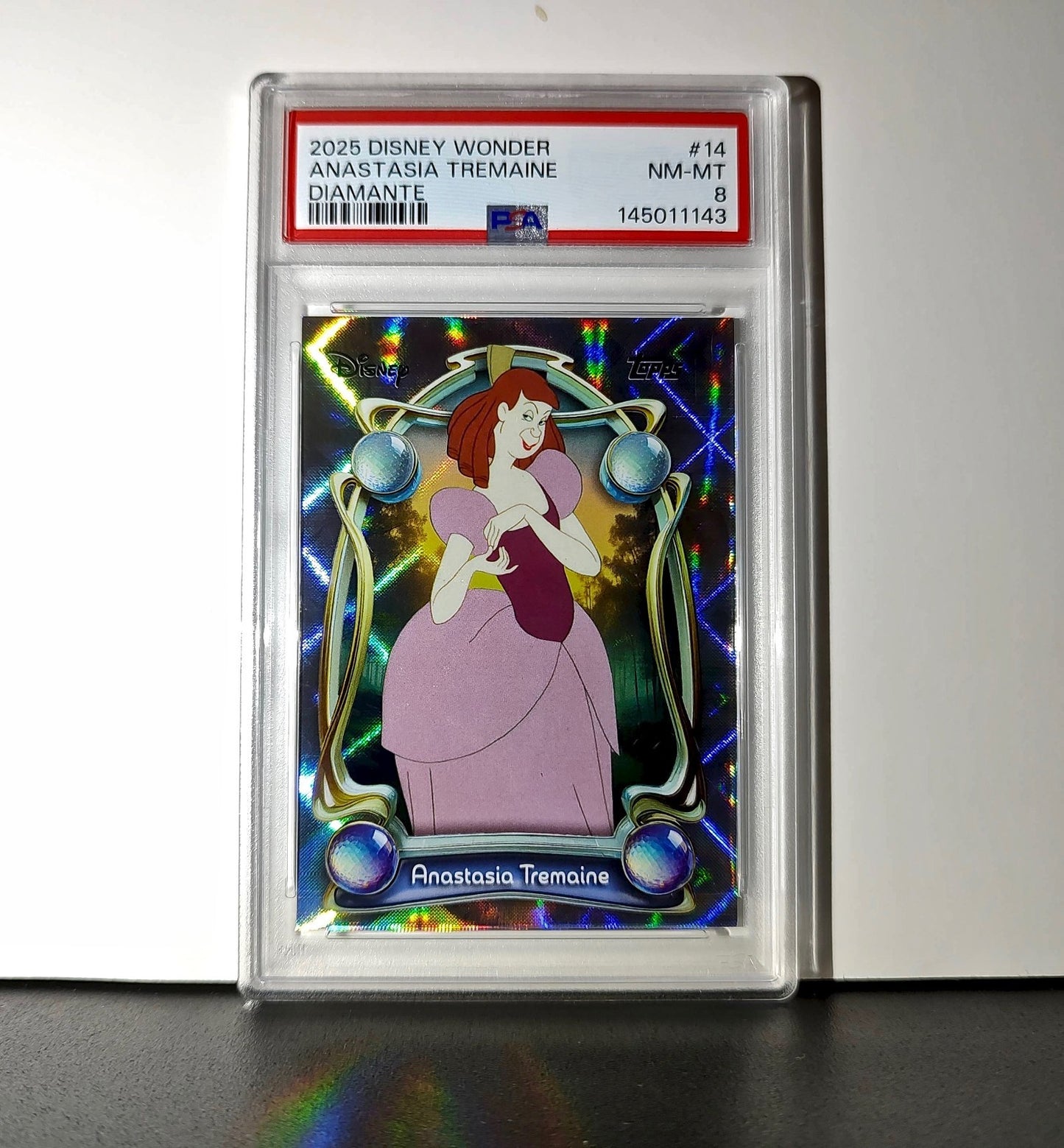 Anastasia Tremaine 2025 Topps Disney #14 Winter Variant Card Cinderella PSA 8