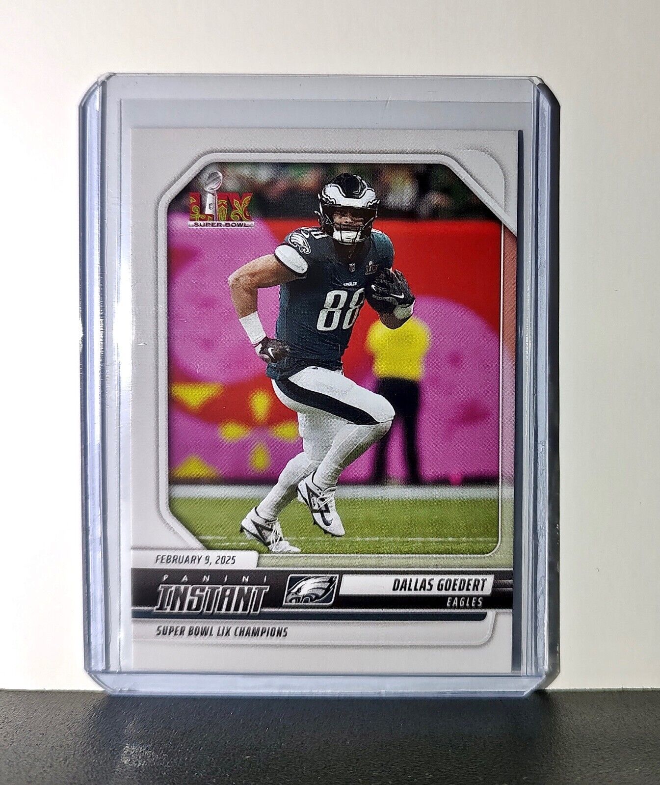 Dallas Goedert 2024 Panini Super Bowl LIX Champions NFL #8 Football Card Eagles