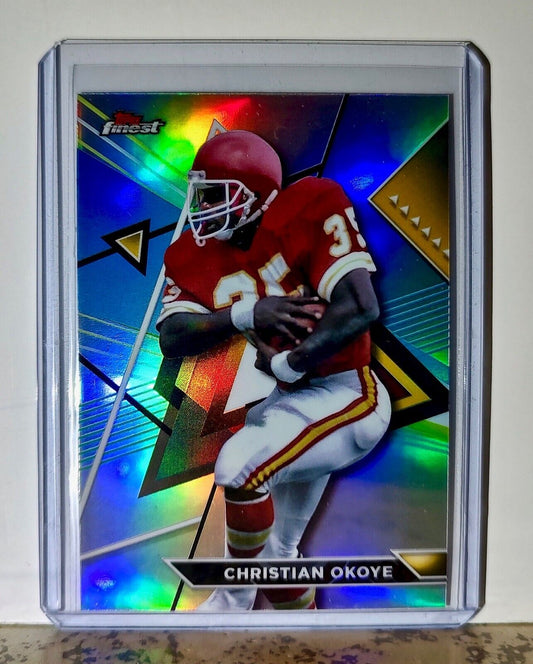 Christian Okoye 2023 Topps Finest Refractor NFL #201 Card Kansas City Chiefs