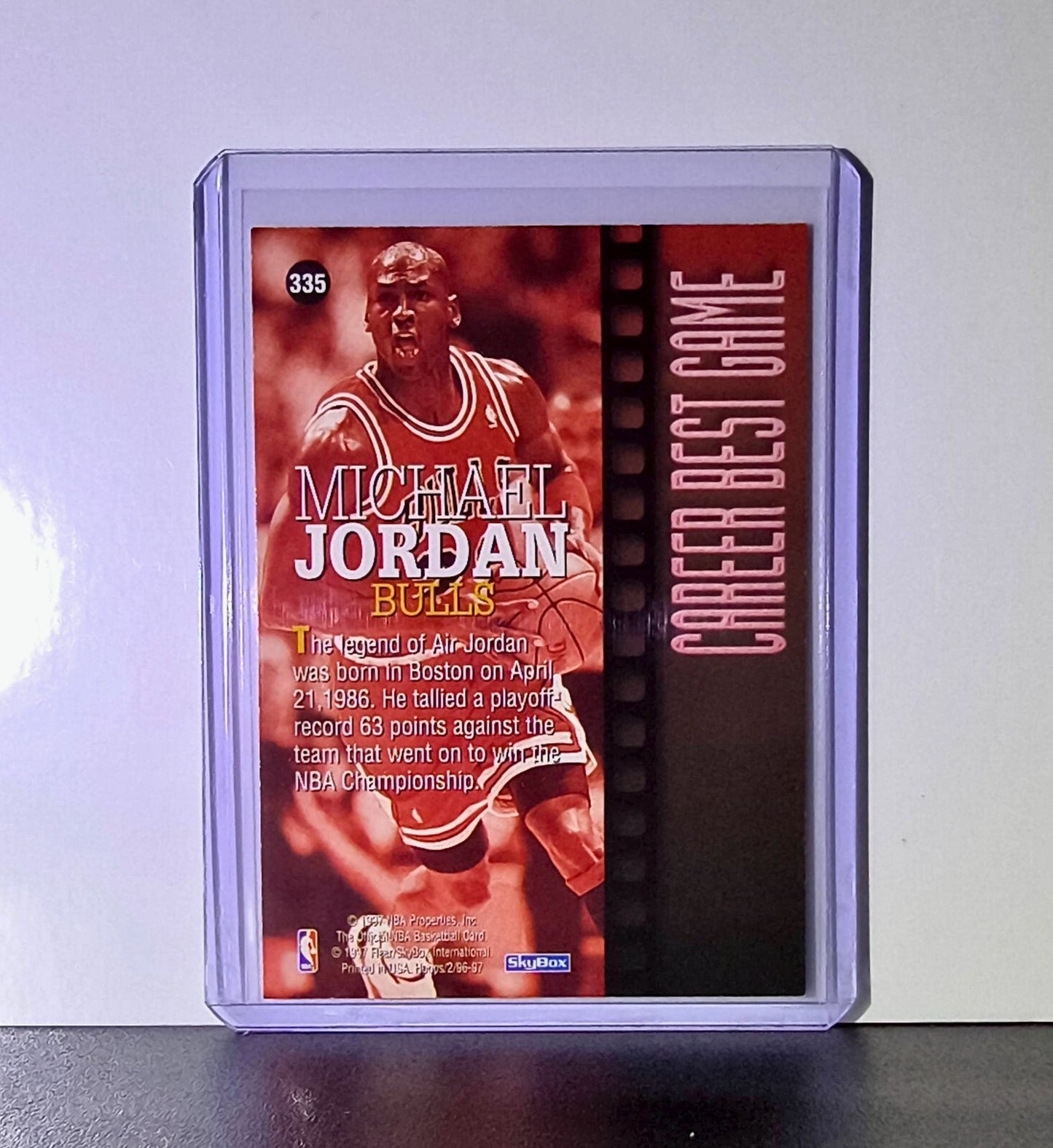 Michael Jordan 1996-97 Hoops  Career Best Game #335 Basketball Card Bulls