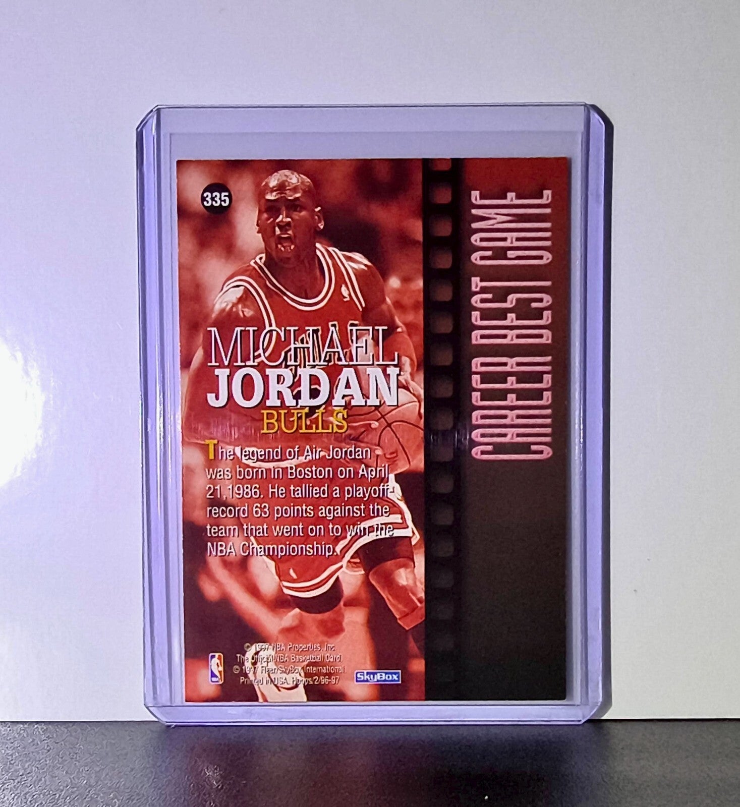 Michael Jordan 1996-97 Hoops  Career Best Game #335 Basketball Card Bulls