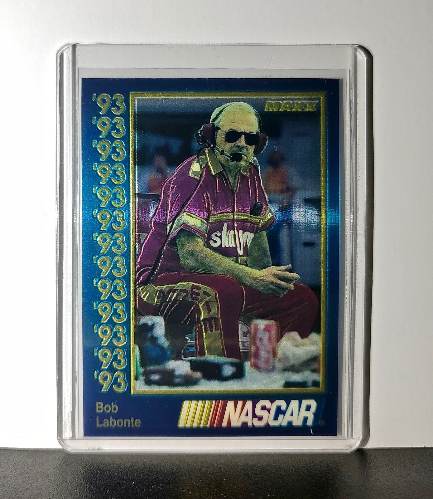 Bob Labonte 1993 Maxx Premier Plus Racing #165 NASCAR Card Labonte Motorsports