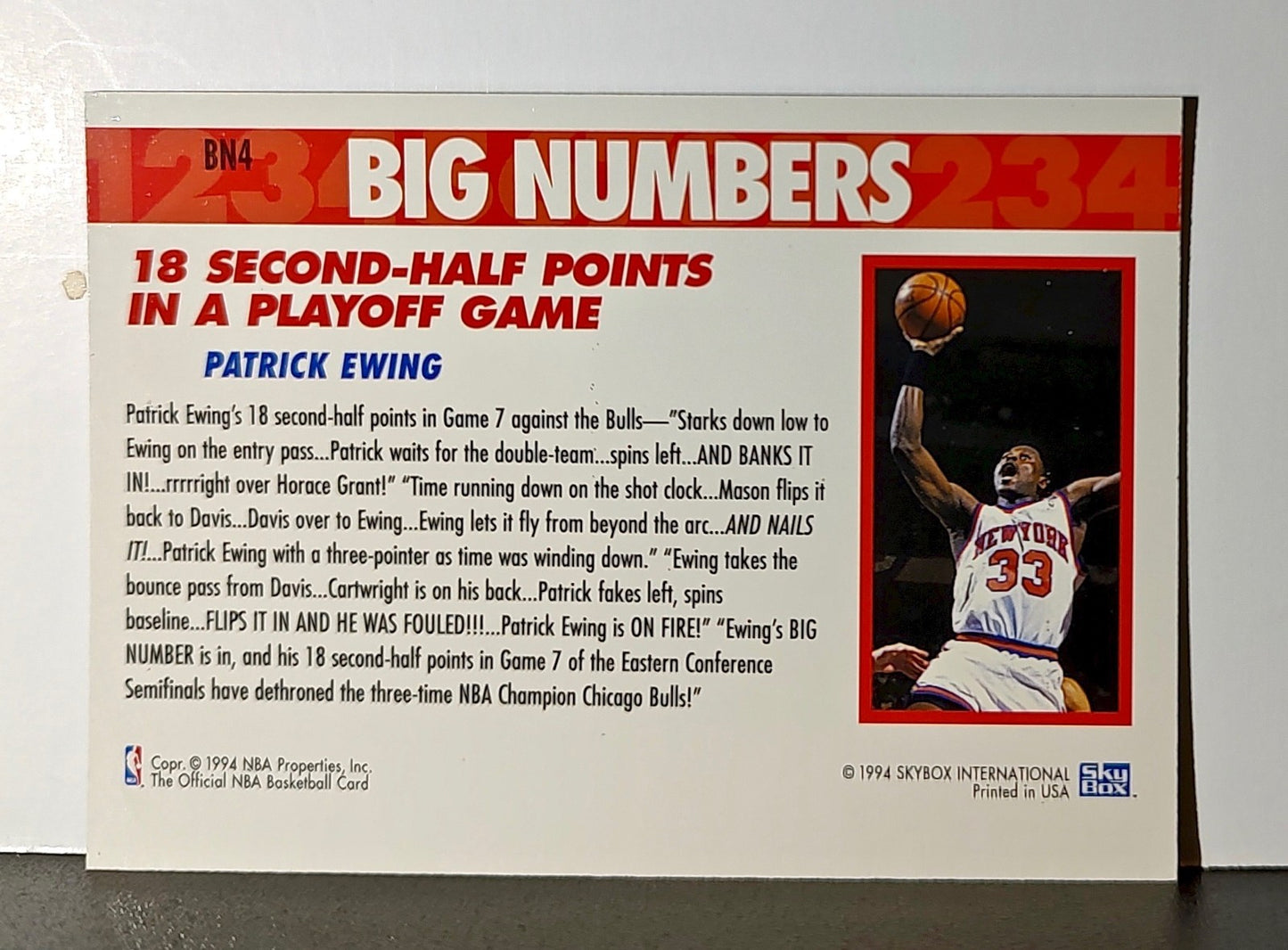 1994-95 Skybox NBA Hoops Big Numbers Cards Set of 12 with Acrylic Display