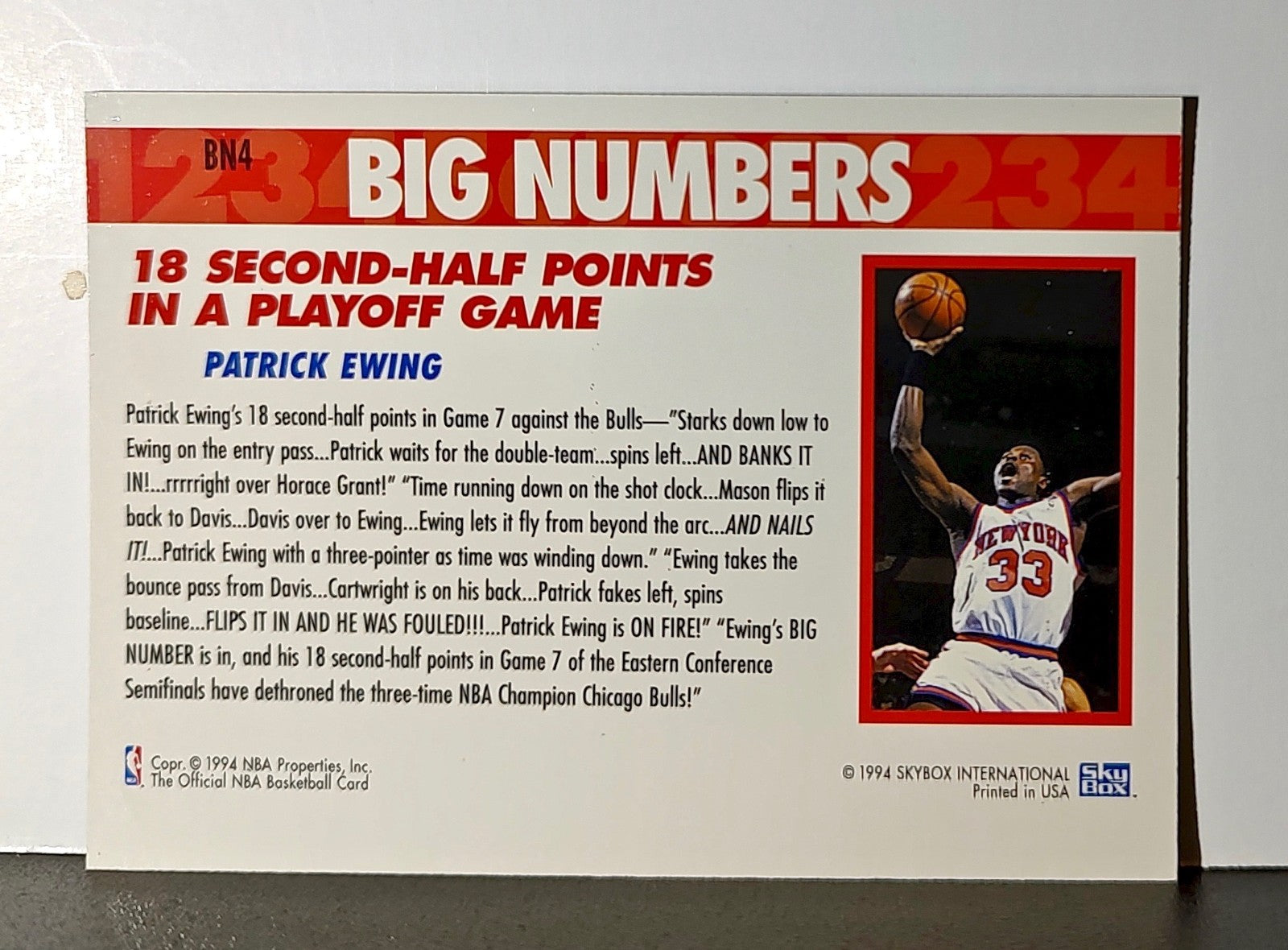 1994-95 Skybox NBA Hoops Big Numbers Cards Set of 12 with Acrylic Display