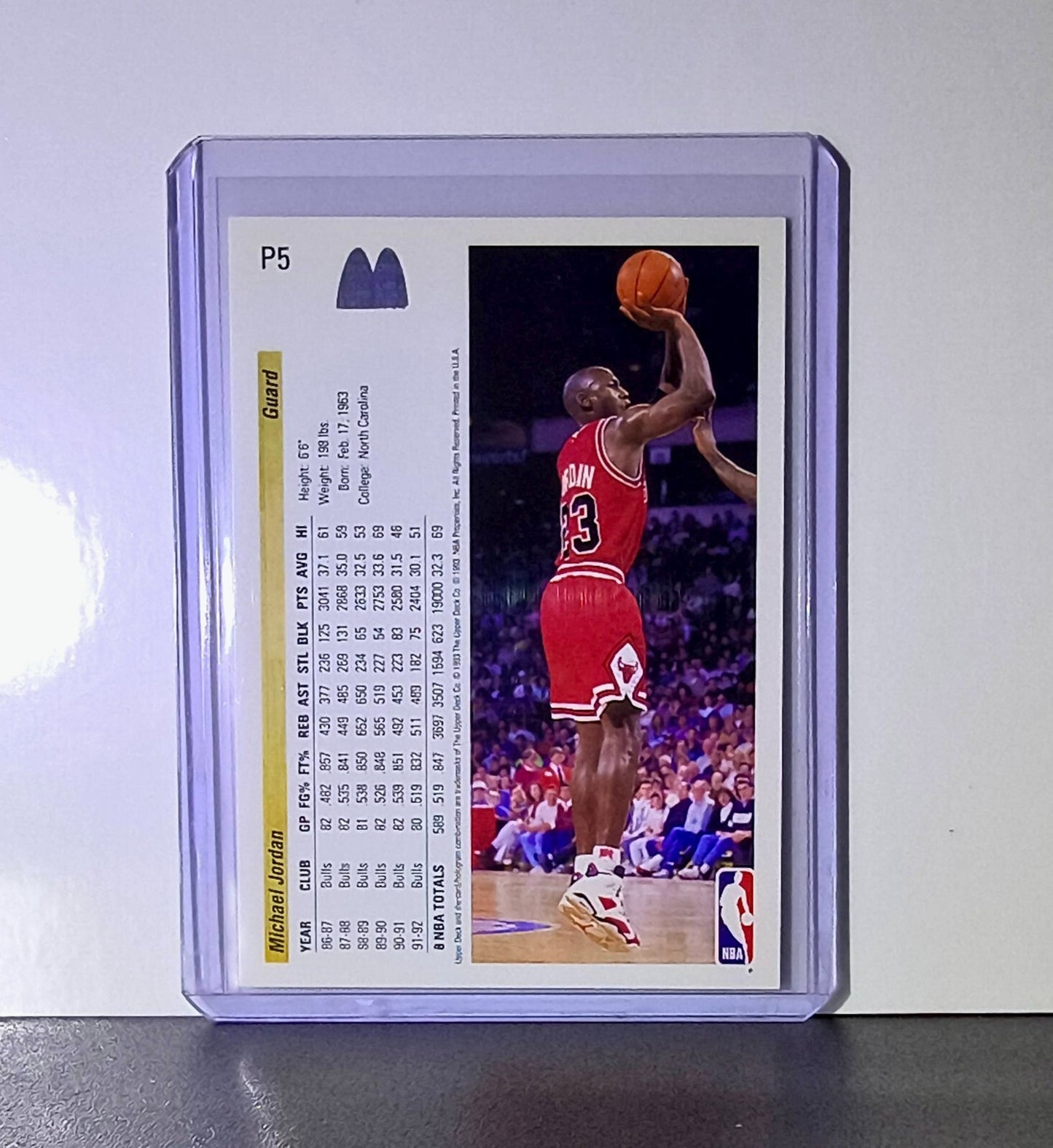 Michael Jordan 1992-93 Upper Deck McDonald's #P5 Basketball Card Chicago Bulls