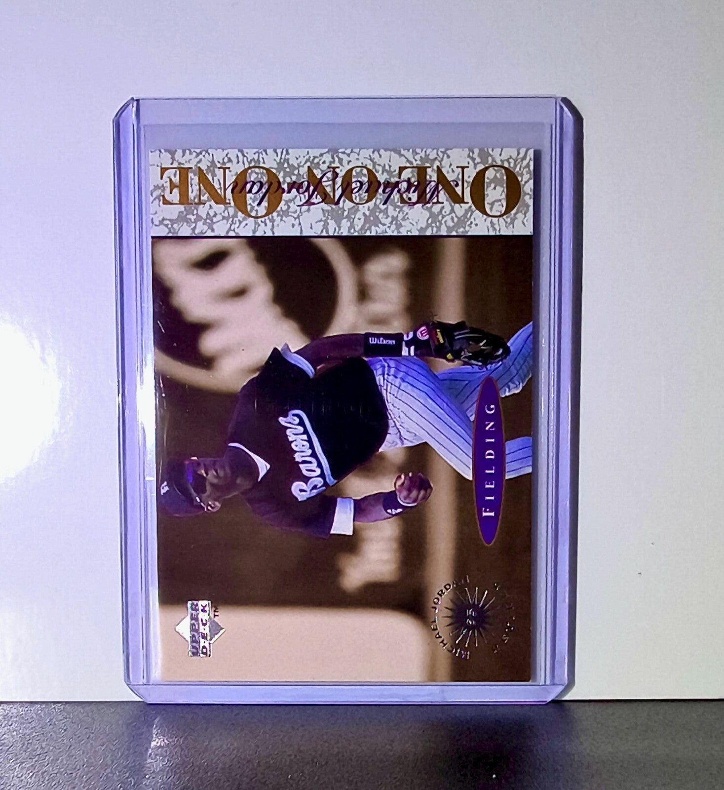 Michael Jordan 1995 Upper Deck Minors One on One #2 Card Birmingham Barons
