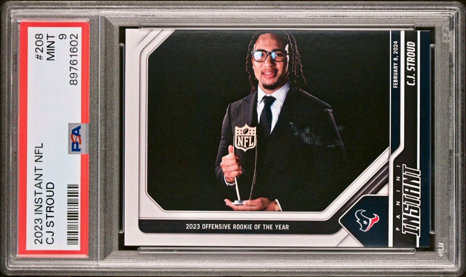 C. J. Stroud 2023 Panini NFL Rookie of Year Football #208 Card 1 of 1561 PSA 9