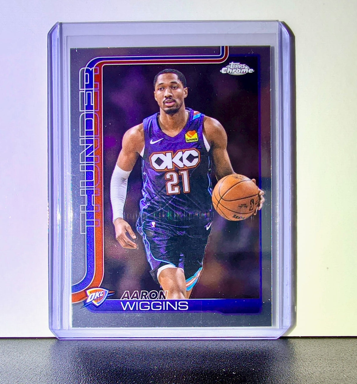 Aaron Wiggins 2025-26 NBA Topps Chrome Update #132 Card Oklahoma City Thunder