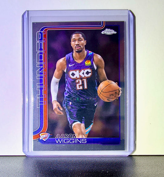 Aaron Wiggins 2025-26 NBA Topps Chrome Update #132 Card Oklahoma City Thunder