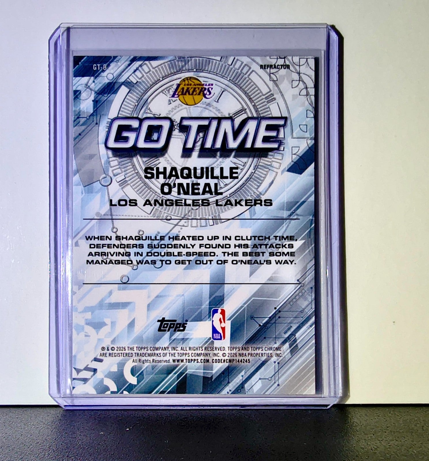 Shaquille O'Neal 2025-26 NBA Topps Chrome Update Go Time Refractor #GT-8 Card
