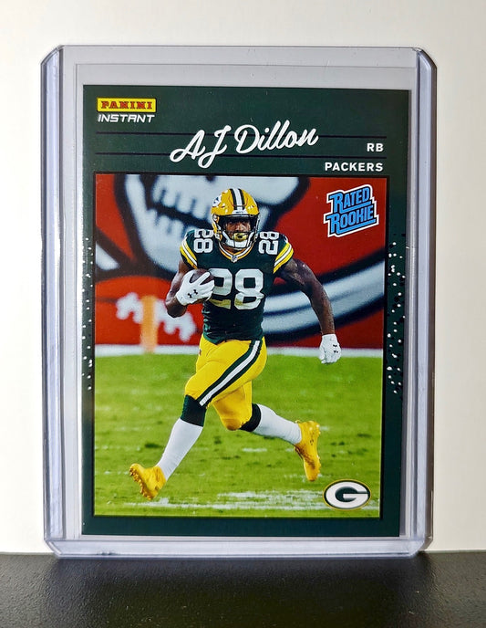 AJ Dillon Rookie 2020 Panini NFL #26 Rated Rookie Card Green Bay Packers