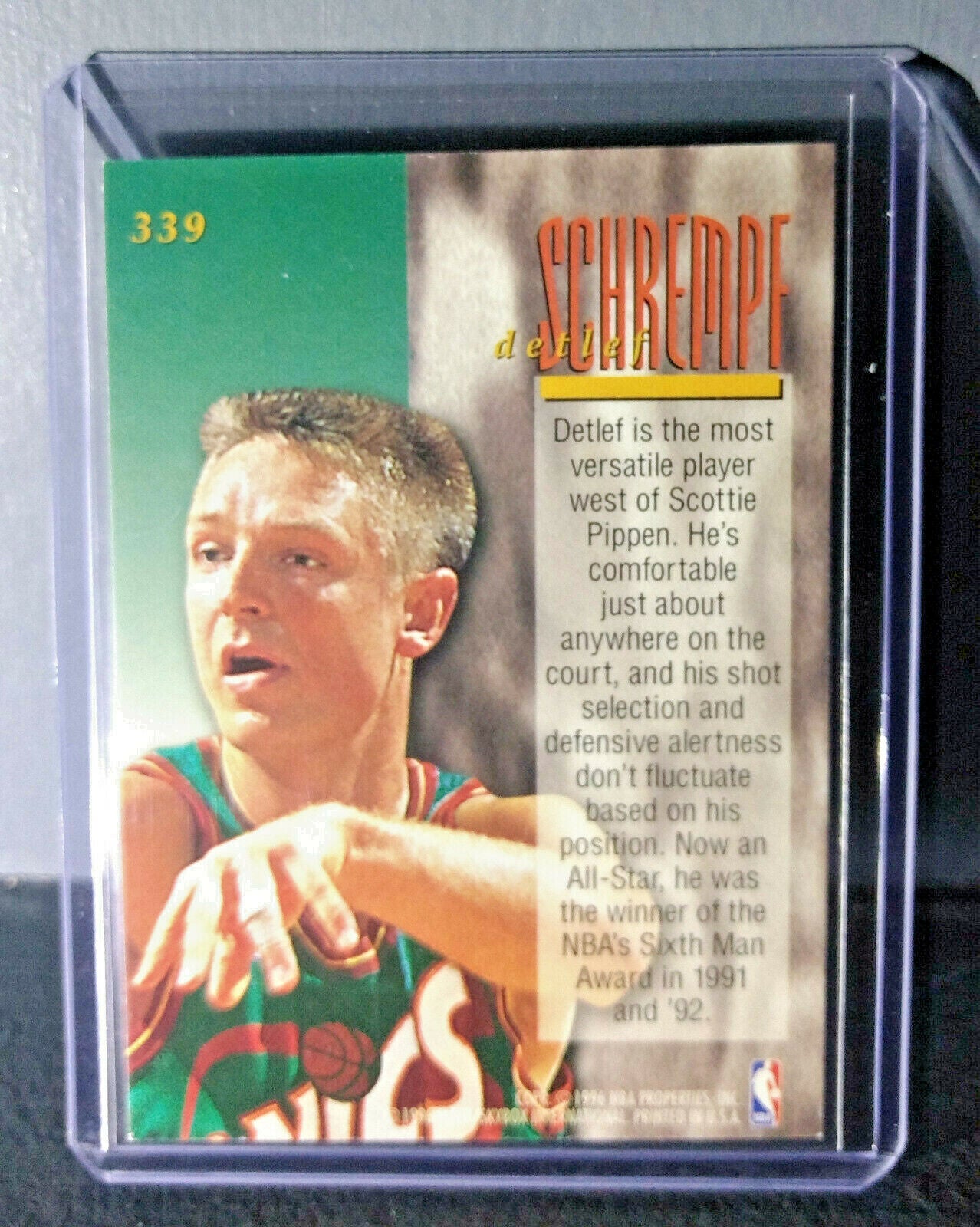 1995-96 Detlef Schrempf #339 Ultra Encore Basketball Card 