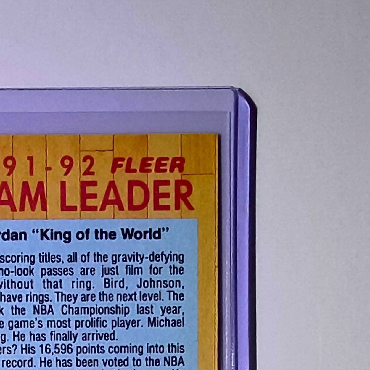 Michael Jordan 1991-92 Fleer Team Leader #375 Basketball Card Chicago Bulls