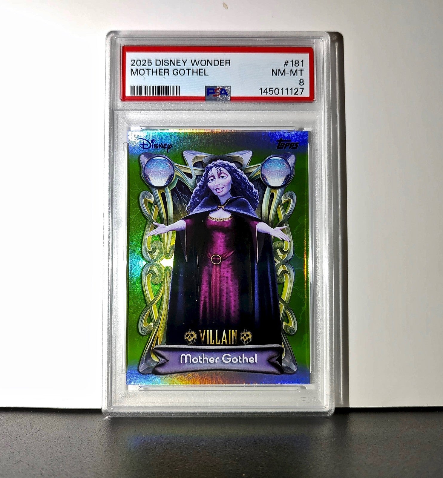 Mother Gothel 2025 Topps Disney Wonder #181 Card Tangled PSA 8 NM-MT