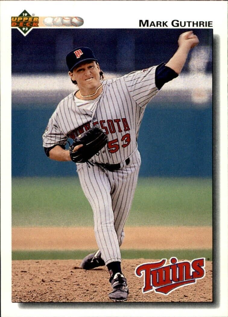 Mark Guthrie 1992 Upper Deck MLB #604 Baseball Card Minnesota Twins