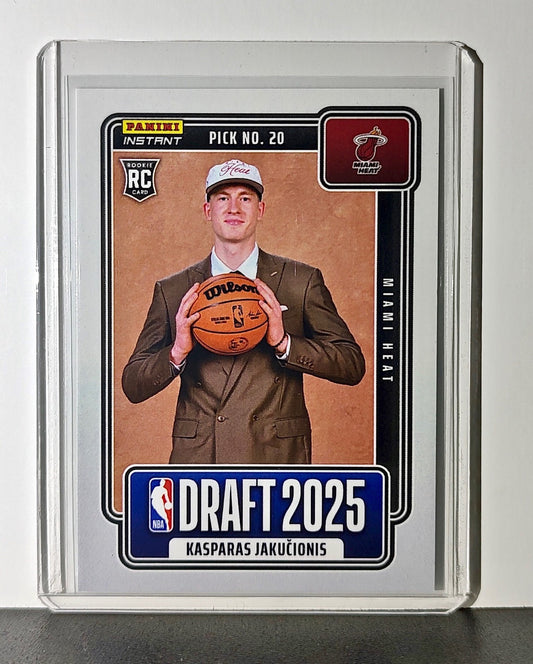 Kasparas Jakucionis Rookie 2025-26 Panini NBA #20 Draft Night Card Miami Heat