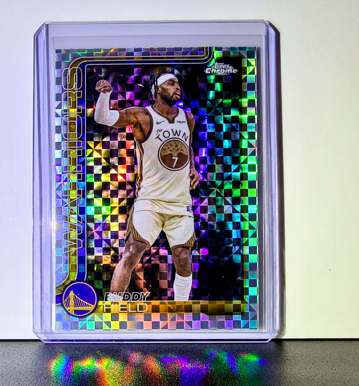 Buddy Hield 2025-26 NBA Topps Chrome Update X-Fractor #99 Card State Warriors