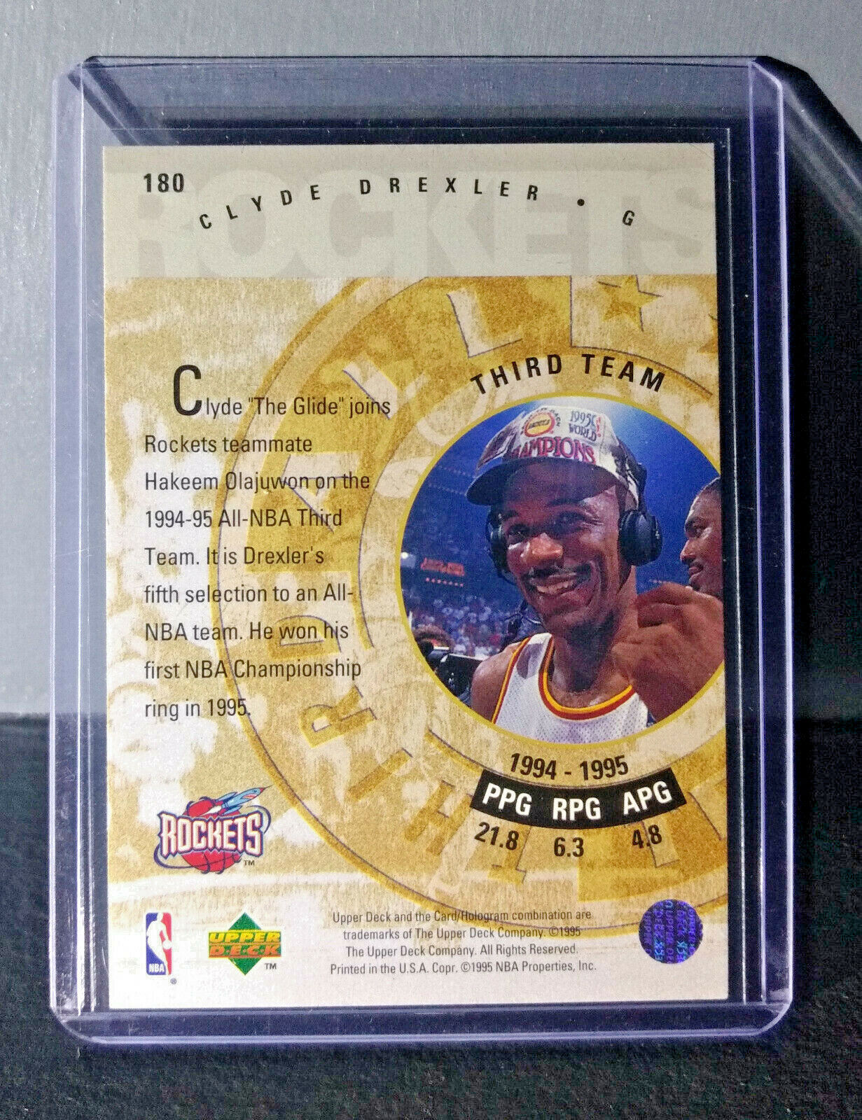 1995-96 Upper Deck Clyde Drexler #180 Basketball Card