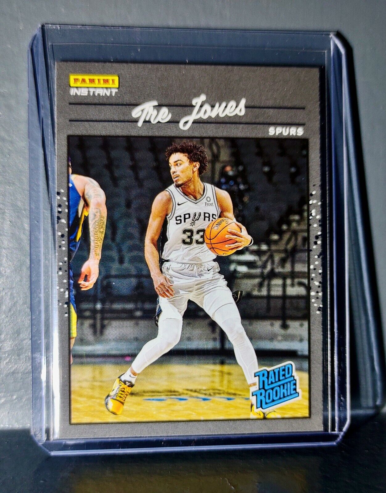 Tre Jones 2020-2021 Panini NBA Instant #33 Rated Rookie Retro Card 1/3558