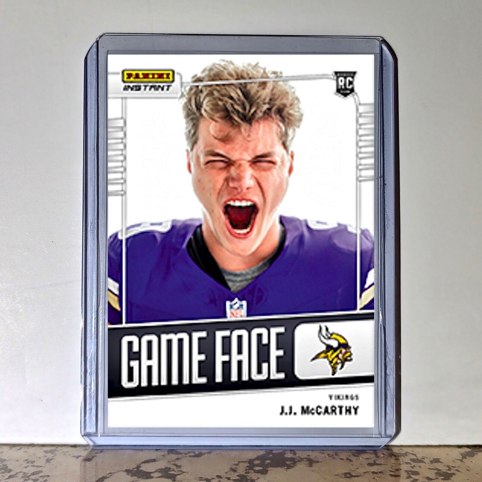 JJ McCarthy 2024 Panini Game Face NFL #8 Rookie Football Card Vikings PreSale