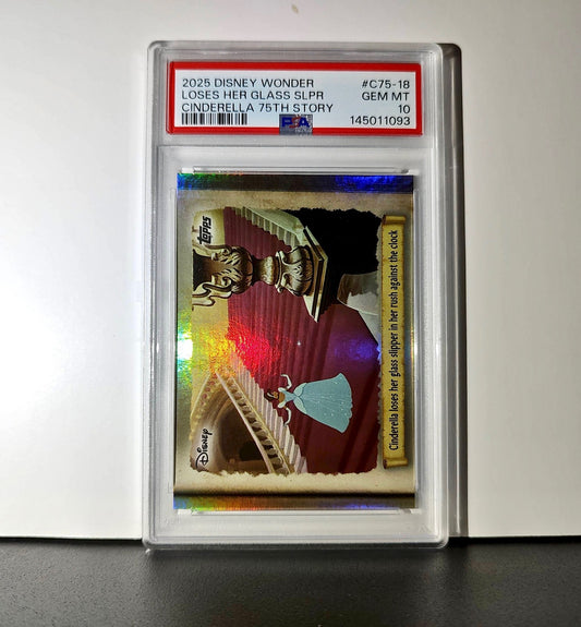 Cinderella loses her glass slipper! 2025 Topps Disney #C75-18 PSA 10