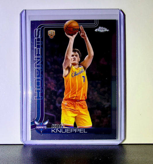 Kon Knueppel Rookie 2025-26 NBA Topps Chrome Update #154 Card Charlotte Hornets