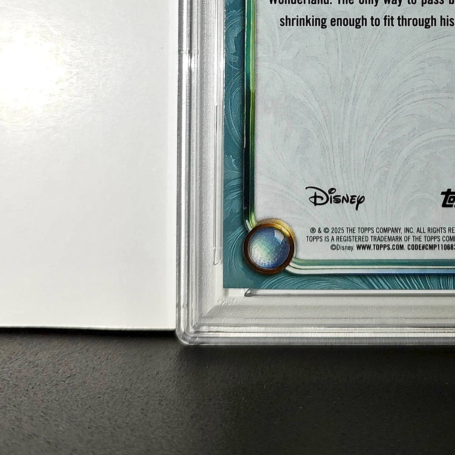 The Doorknob 2025 Topps Disney #117 Diamond Card Alice in Wonderland PSA 9