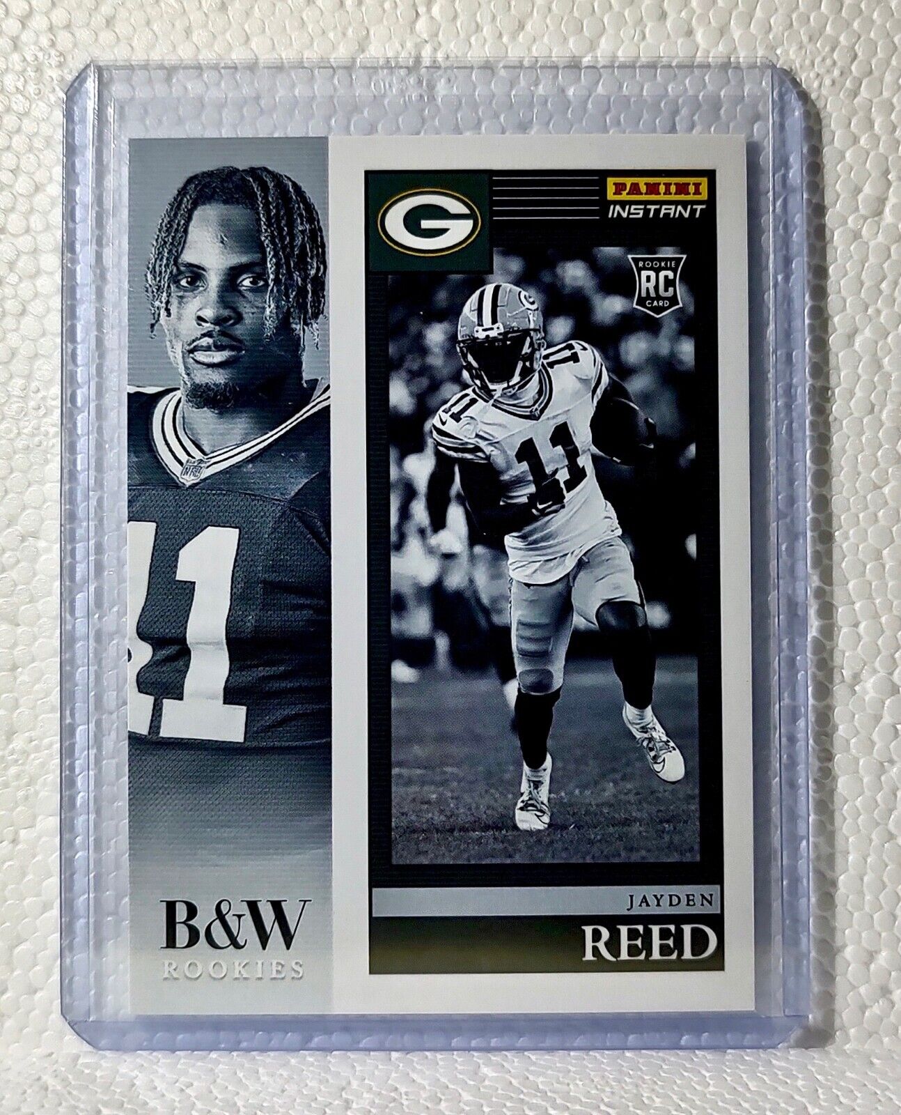 Jayden Reed 2023 Panini NFL #25 Black & White Rookies Card Packers 1/216