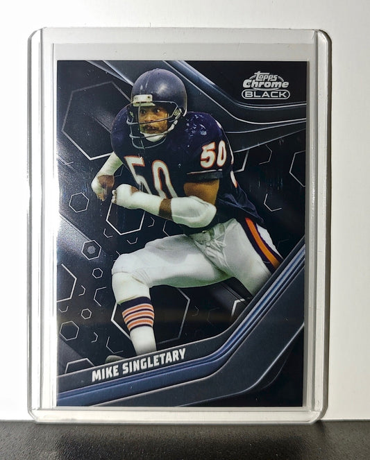 Mike Singletary 2023 Topps Chrome Black NFL #110 Card Chicago Bears