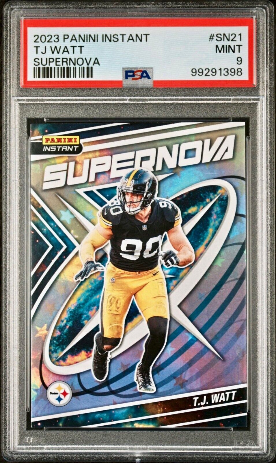 T.J. Watt 2023 Panini Supernova NFL #SN-21 Football Card PSA 9 Mint