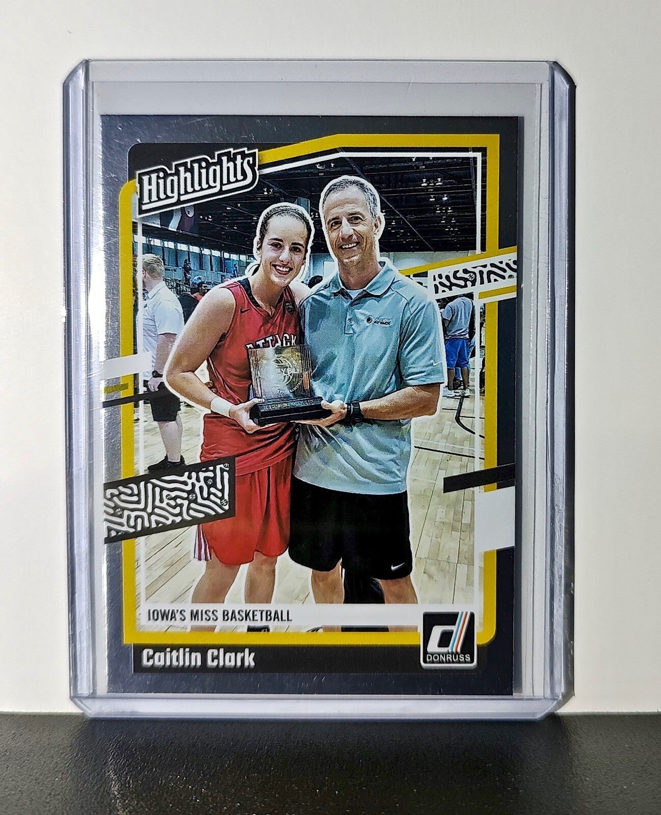 Caitlin Clark 2024 Silver Foil Panini Donruss Highlights #H4 Card Iowa Hawkeyes