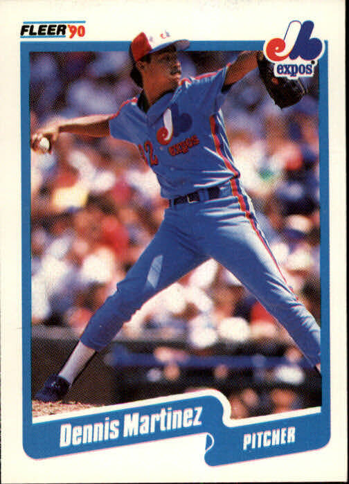 1990 Dennis Martinez Fleer Baseball Card #354