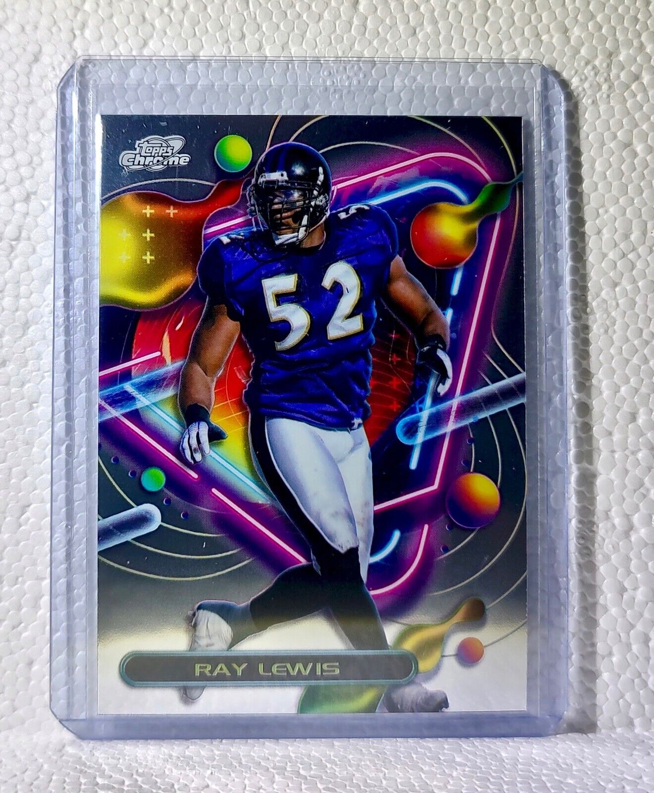 Ray Lewis 2023 Topps Chrome NFL #258 Composite Football Card Baltimore Ravens