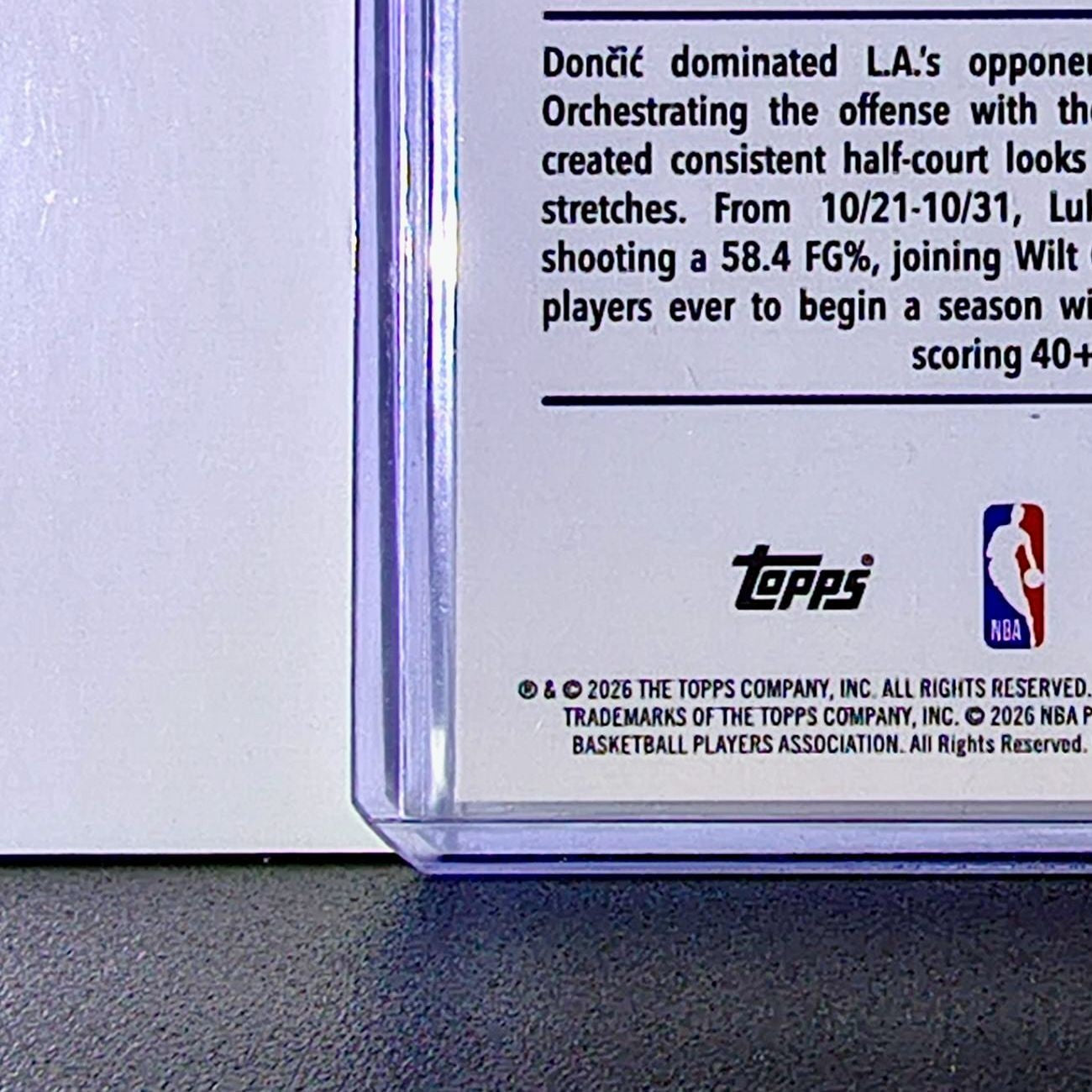 Luka Dončić 2025-26 NBA Topps Chrome Update #2 Card Los Angeles Lakers