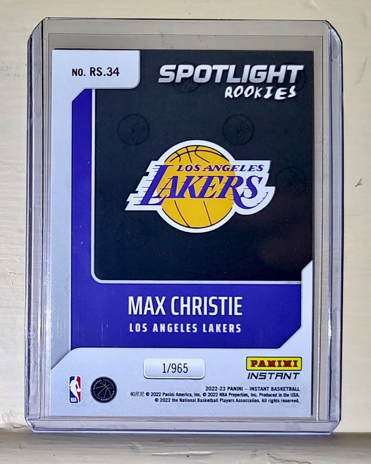 Max Christie 2022-23 Panini NBA #34 Spotlight Rookies Card 1/965