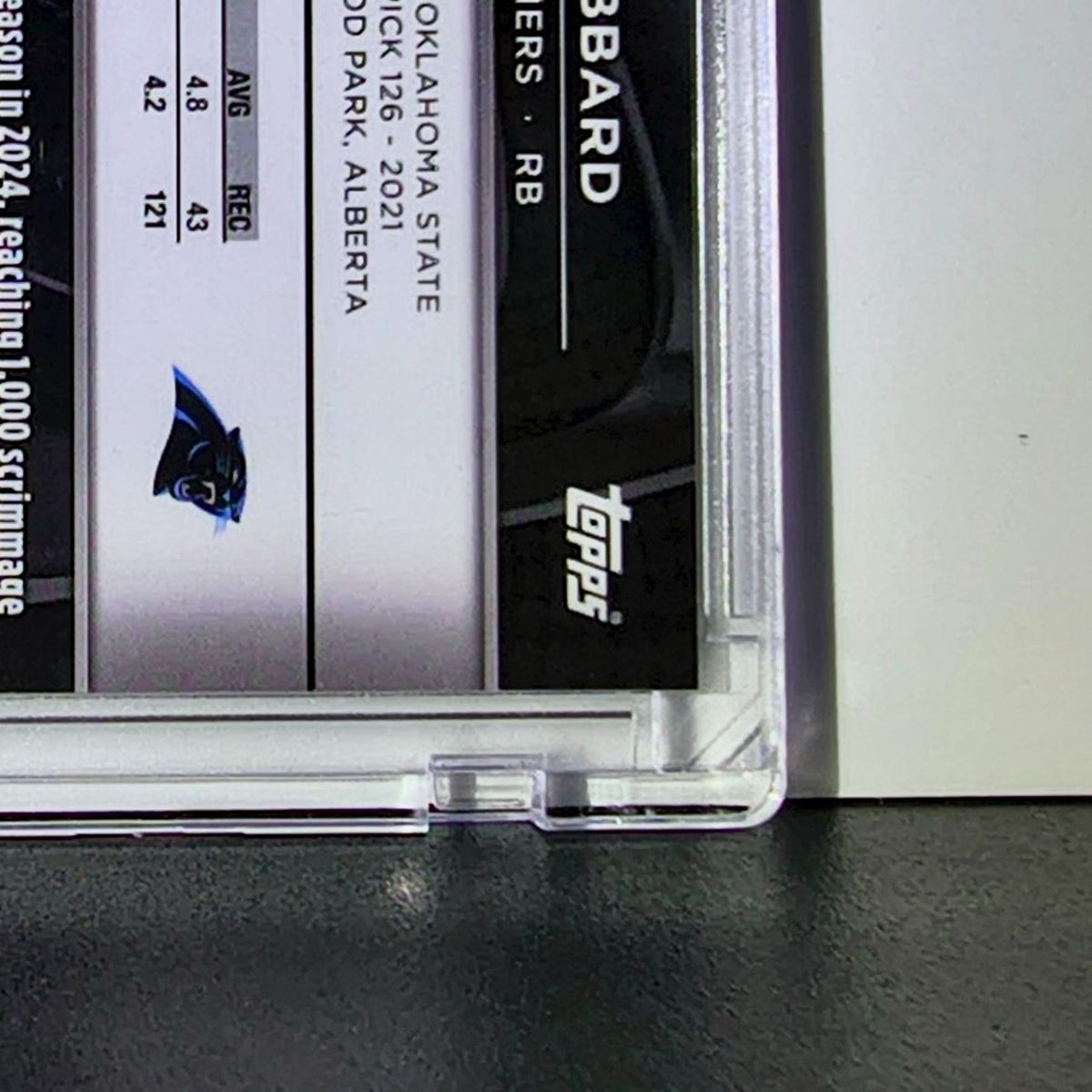 Chuba Hubbard 2025 NFL Topps Chrome Black #16 Gold Refractor Card Panthers 09/50