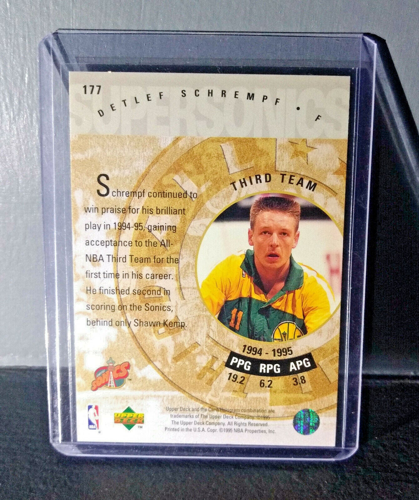 1995-96 Upper Deck Detlef Schrempf #177 Basketball Card