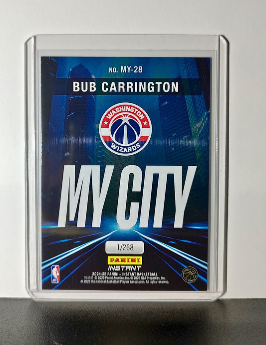 Bub Carrington Rookie 2024-25 Panini MyCity NBA #28 Card Wizards 1/268