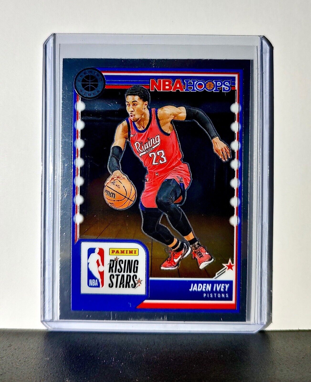 Jaden Ivey 2023-24 Panini Premium Stock NBA Hoops Rising Stars #284 Rookie Card