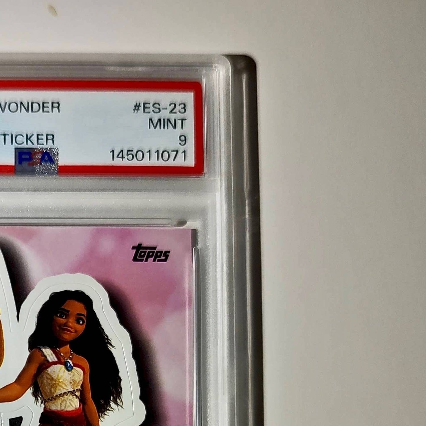 Moana 2025 Topps Disney #ES-23 Enchanted Sticker Card Moana PSA 9